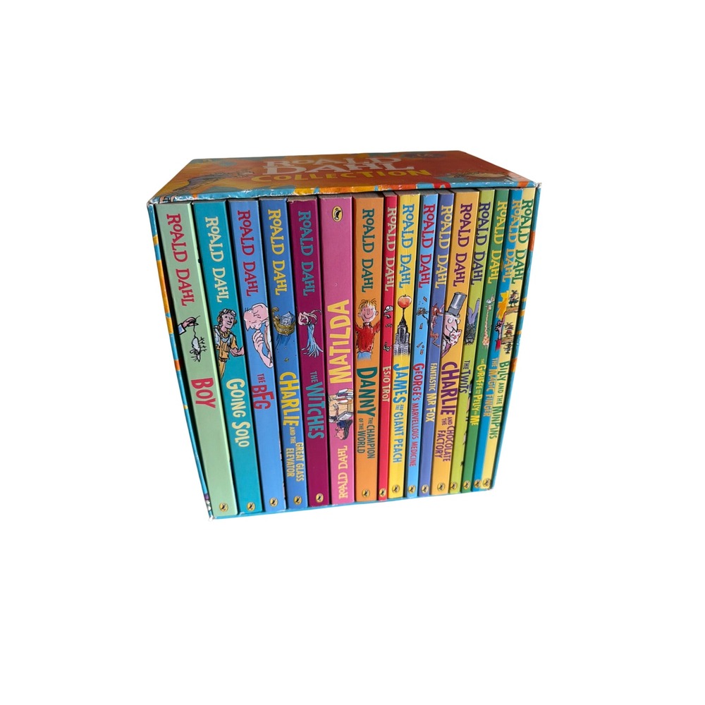 Roald Dahl Collection 16 Book Box Set Matilda BFG Chocolate Factory Puffin